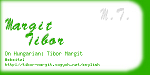 margit tibor business card